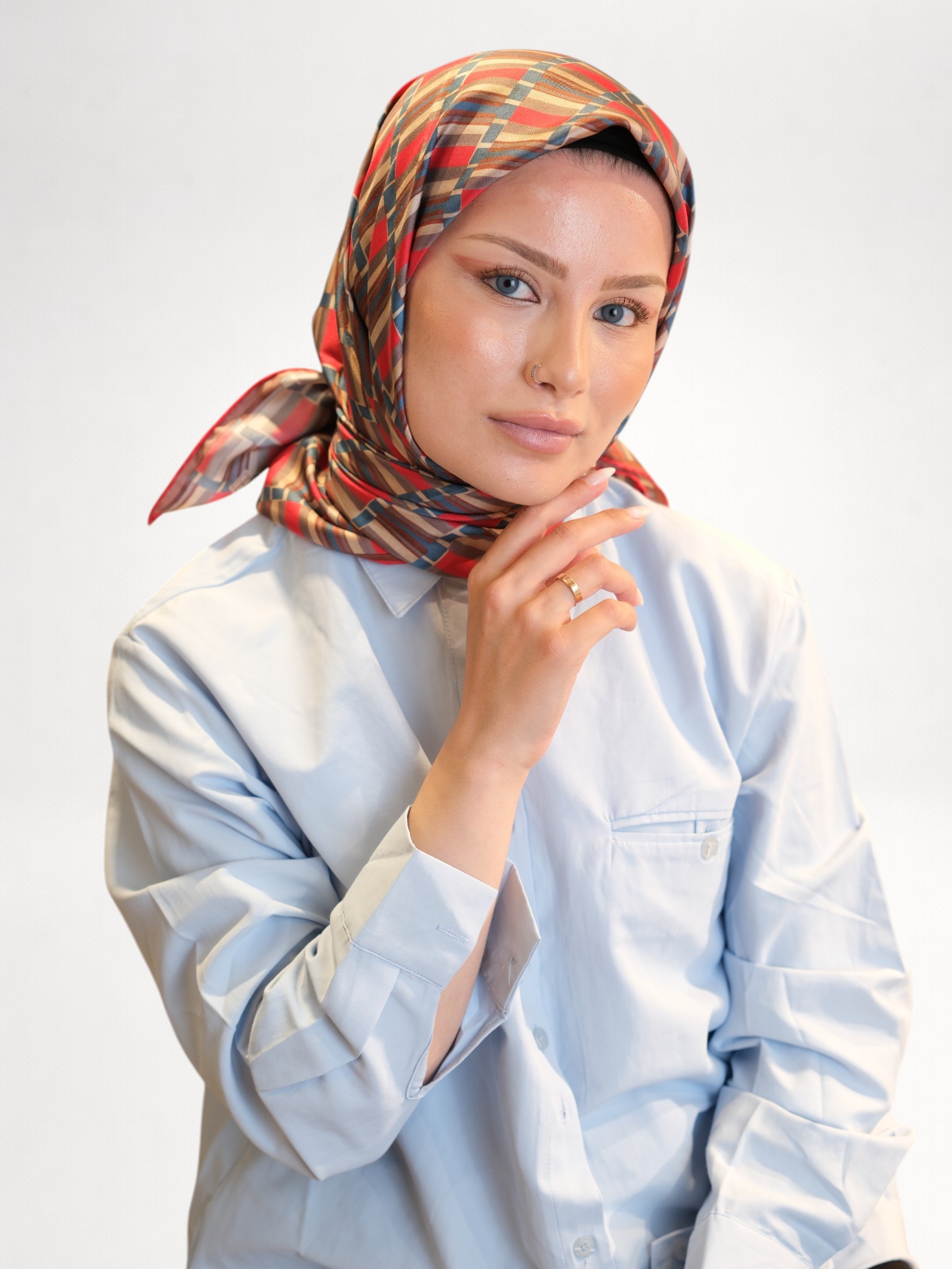 Belli Saf Twill İpek Eşarp 419654