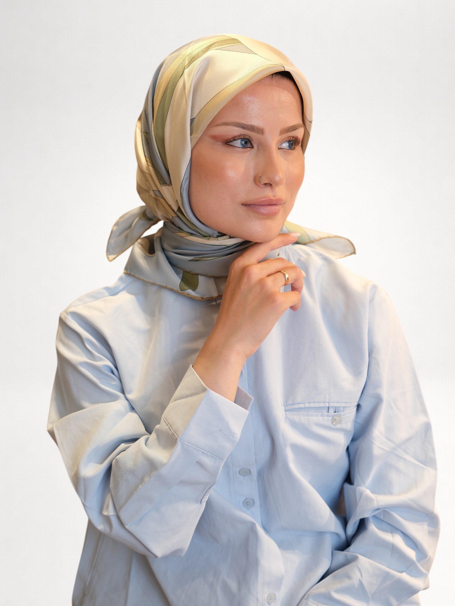 Belli Saf Twill İpek Eşarp 542141 - Görsel 3