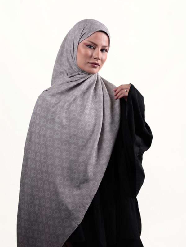 Benetton Elegante Şal Uno Gümüş Gri