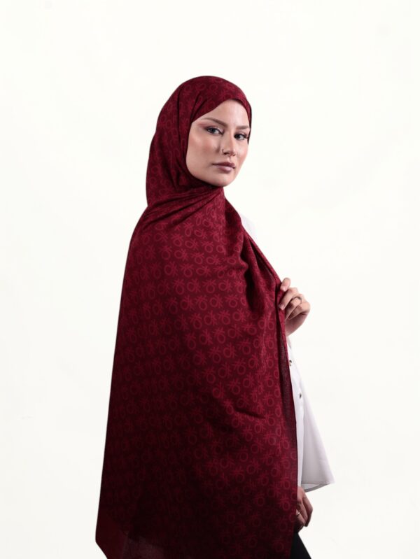 Benetton Elegante Şal Uno Kızılcık
