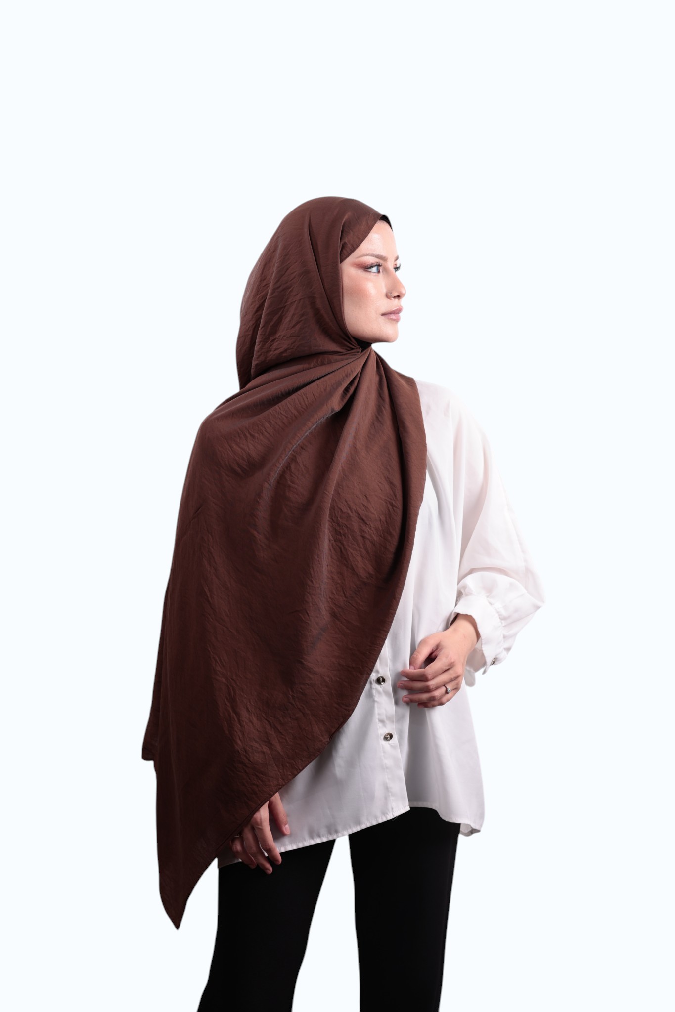 Benetton Siena Düz Şal Mocha - Görsel 3