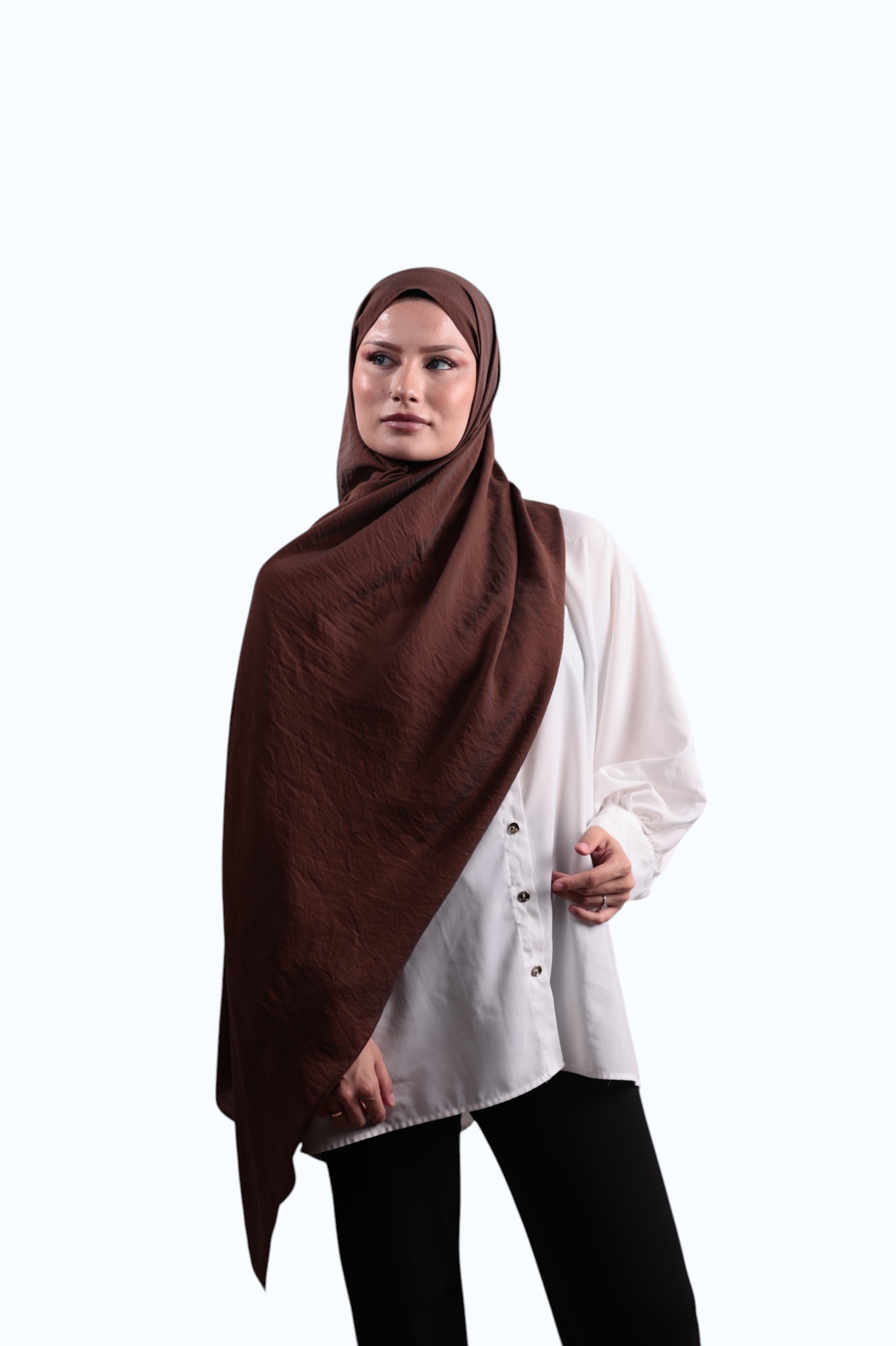 Benetton Siena Düz Şal Mocha - Görsel 5