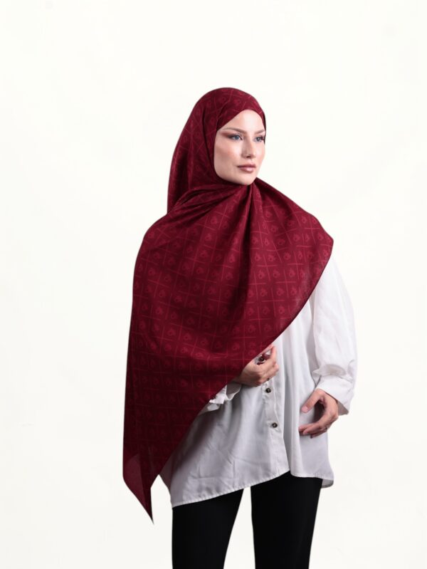 Benetton Elegante Dos Şal Kızılcık
