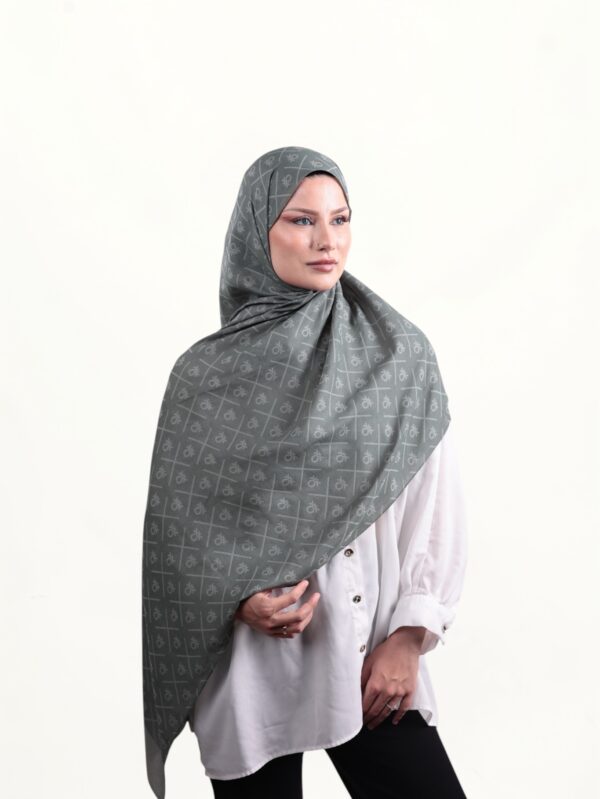 Benetton Elegante Dos Şal Koyu Gri