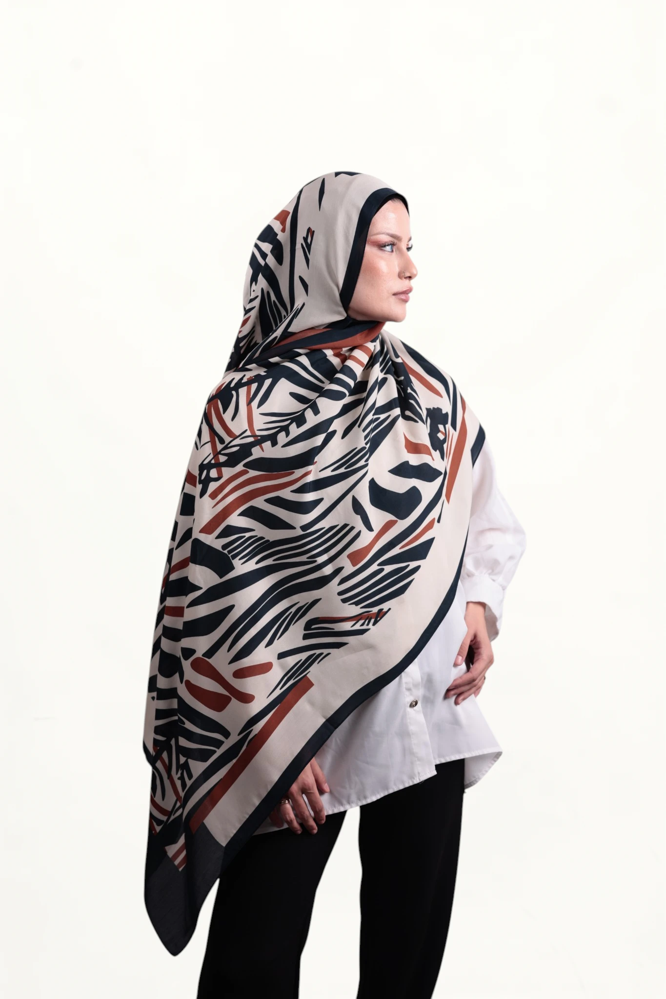 Sisley Elisa Şal Krem - Görsel 4