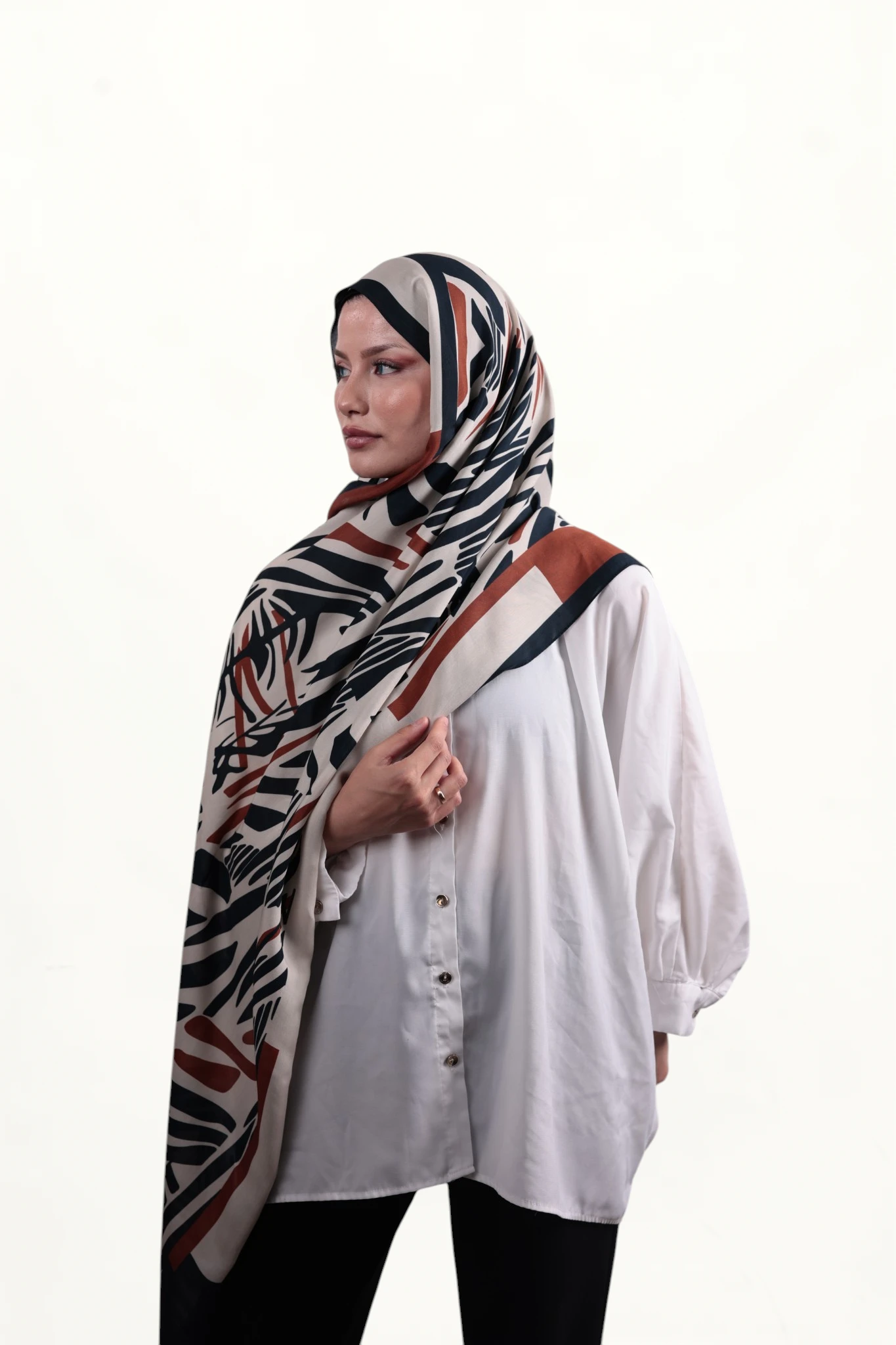 Sisley Elisa Şal Krem - Görsel 5