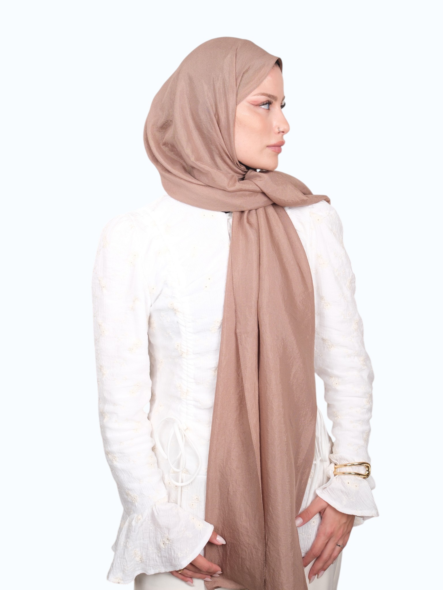 Harem Scarf Brisa Vual Şal Vizon - Görsel 2