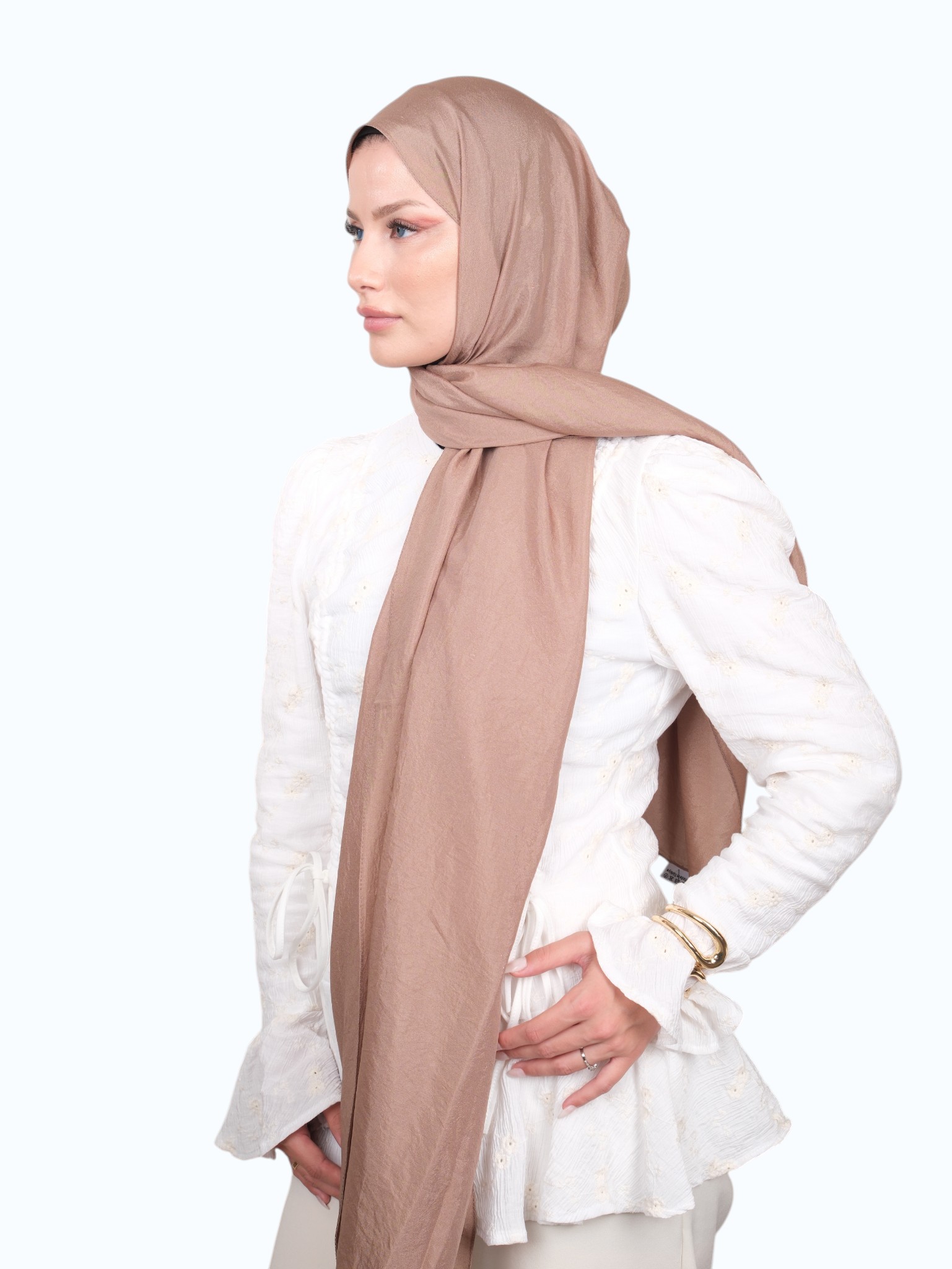 Harem Scarf Brisa Vual Şal Vizon - Görsel 3