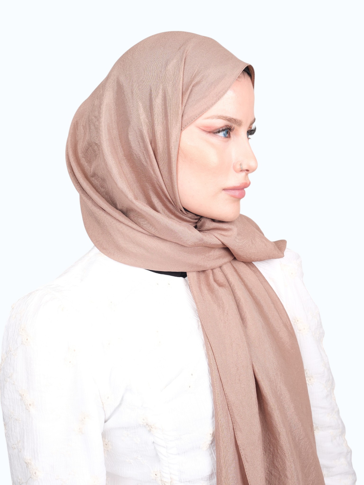 Harem Scarf Brisa Vual Şal Vizon - Görsel 5