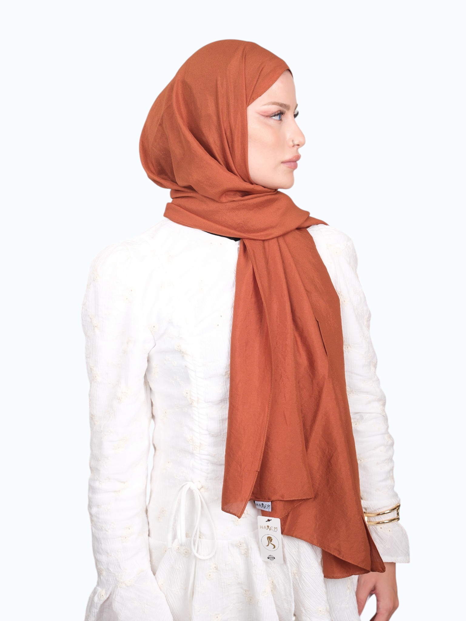 Harem Scarf Brisa Vual Şal Taba - Görsel 3