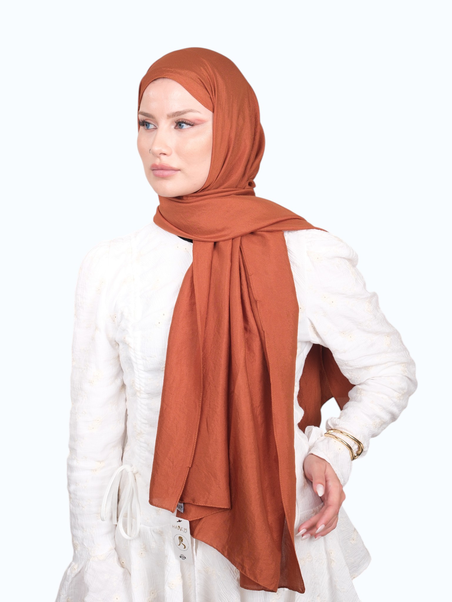 Harem Scarf Brisa Vual Şal Taba - Görsel 6