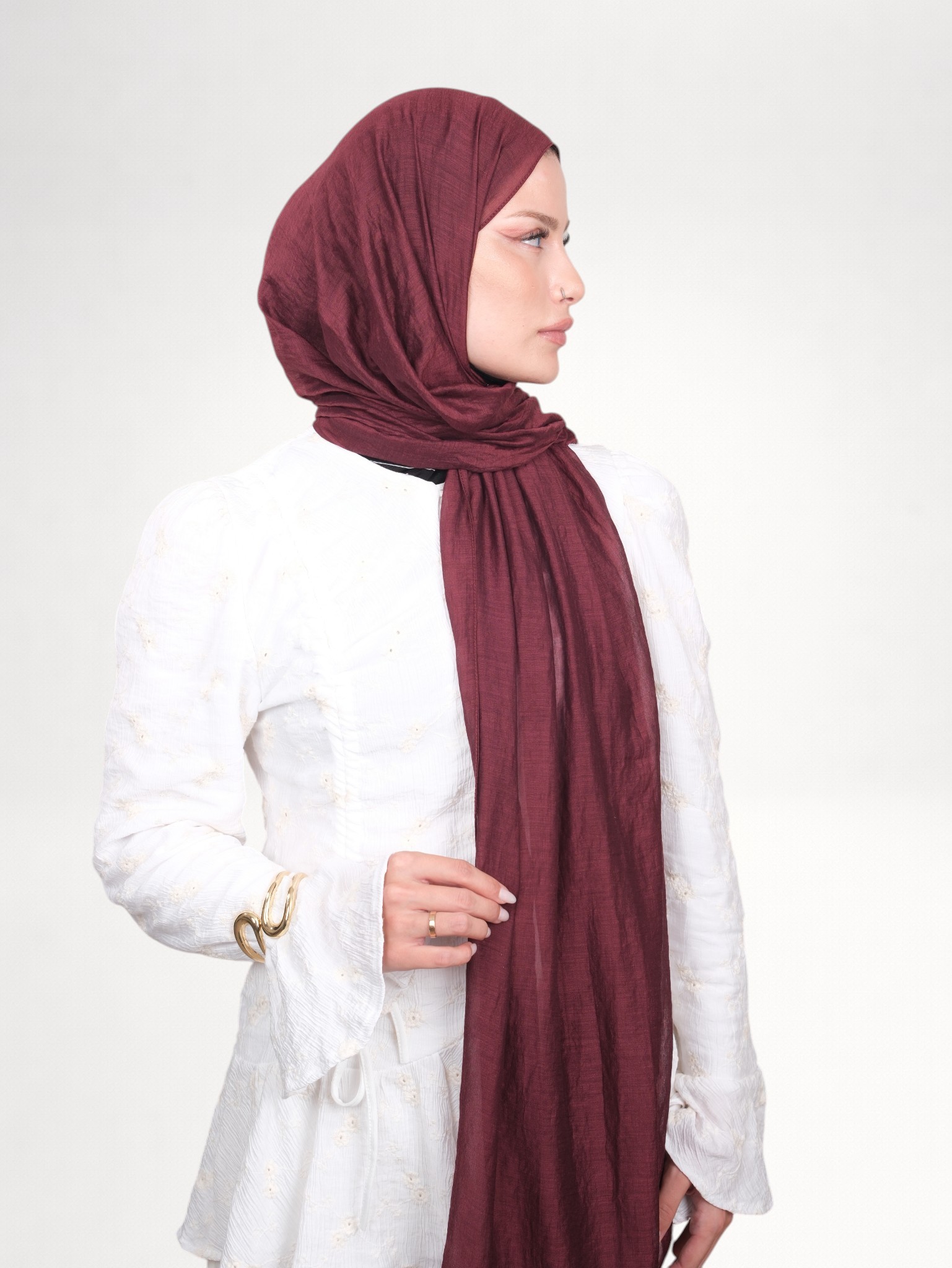 Harem Scarf Allya Şal Kızılcık - Görsel 3