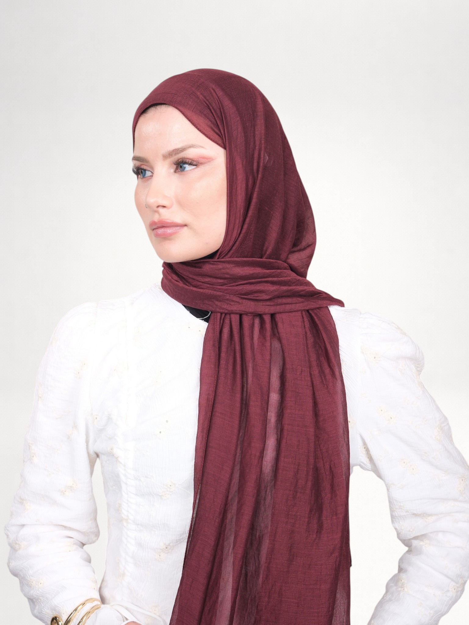 Harem Scarf Allya Şal Kızılcık - Görsel 6