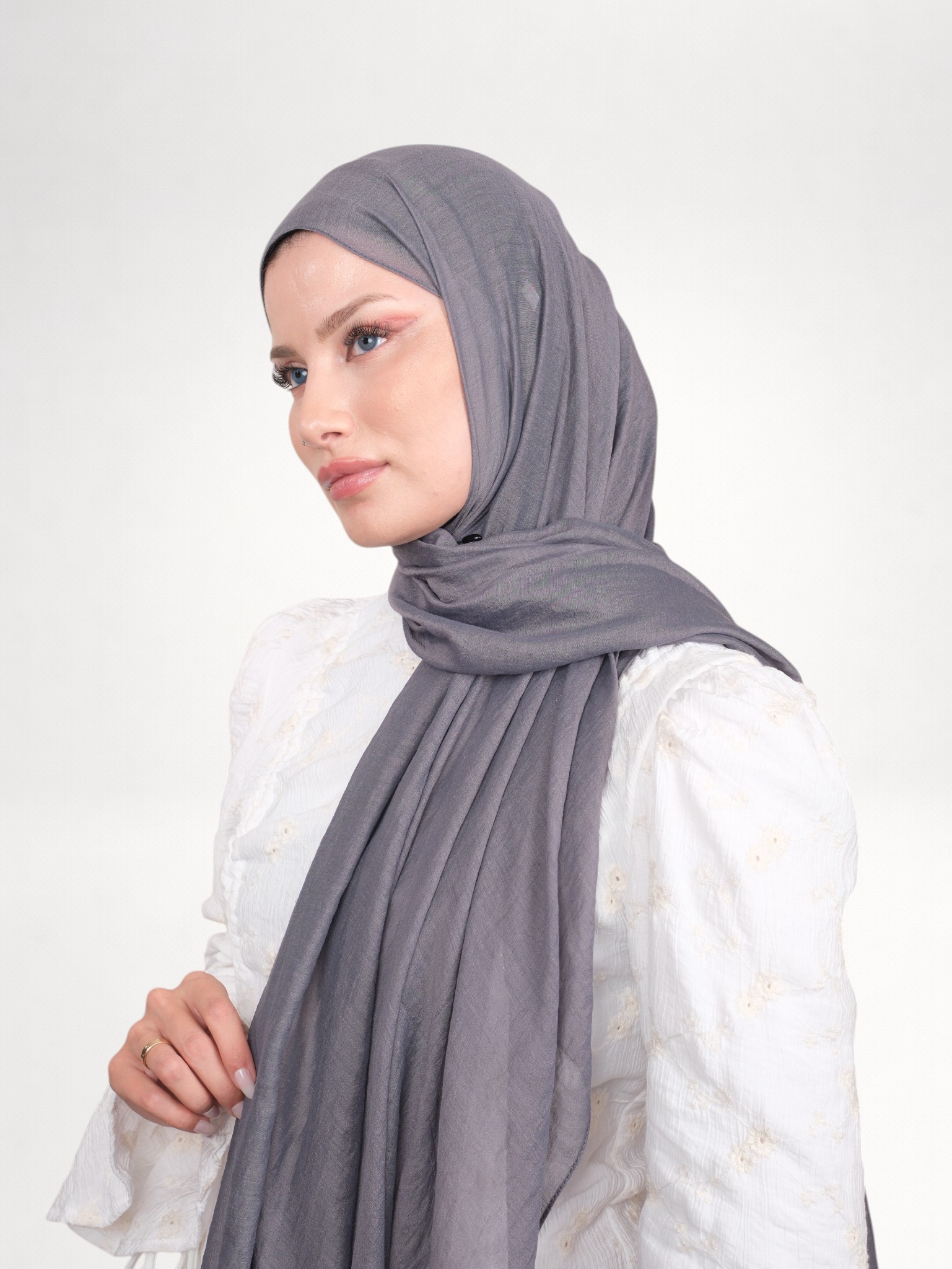 Harem Scarf Allya Şal Antrasit - Görsel 6