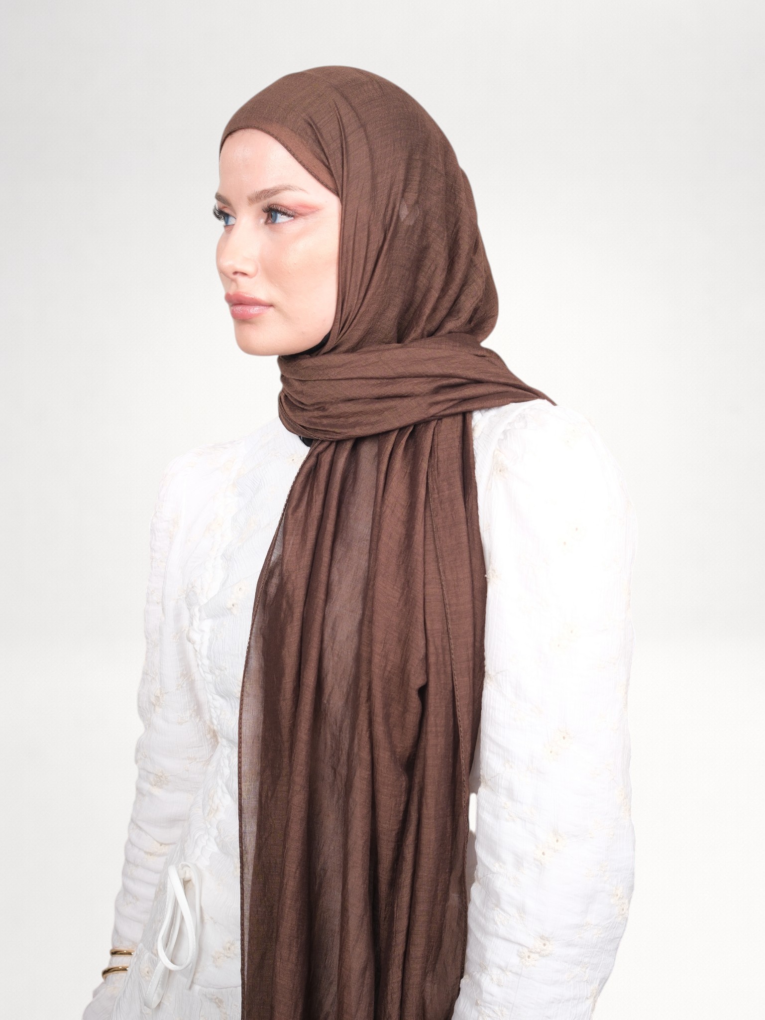 Harem Scarf Allya Şal Acı Kahve - Görsel 4