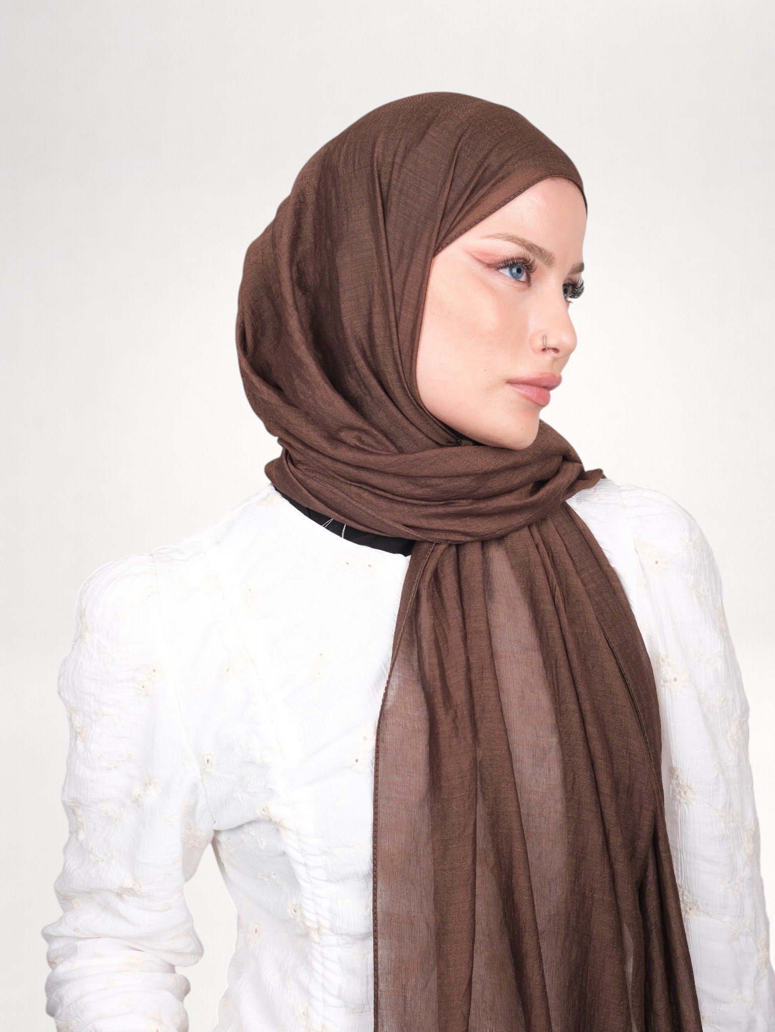 Harem Scarf Allya Şal Acı Kahve - Görsel 7