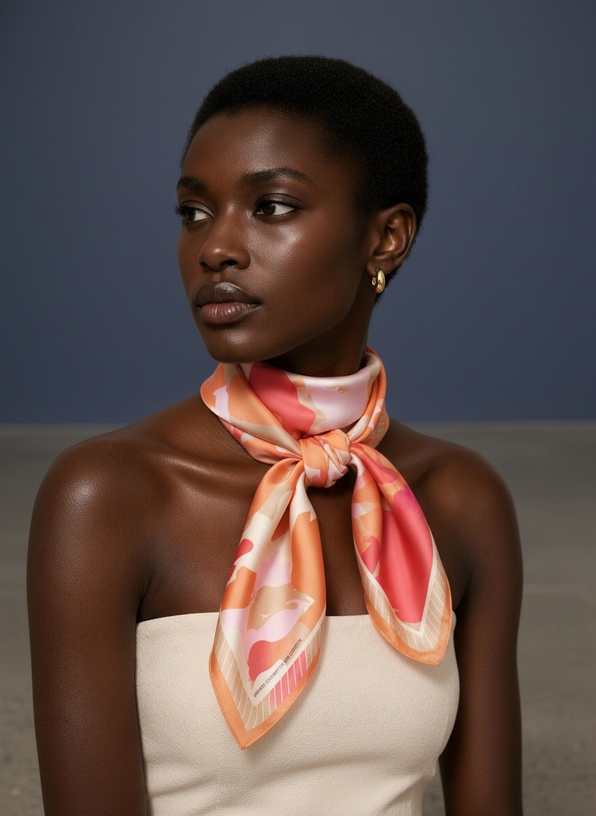United Colors of Benetton Flora Bandana Somon-Krem