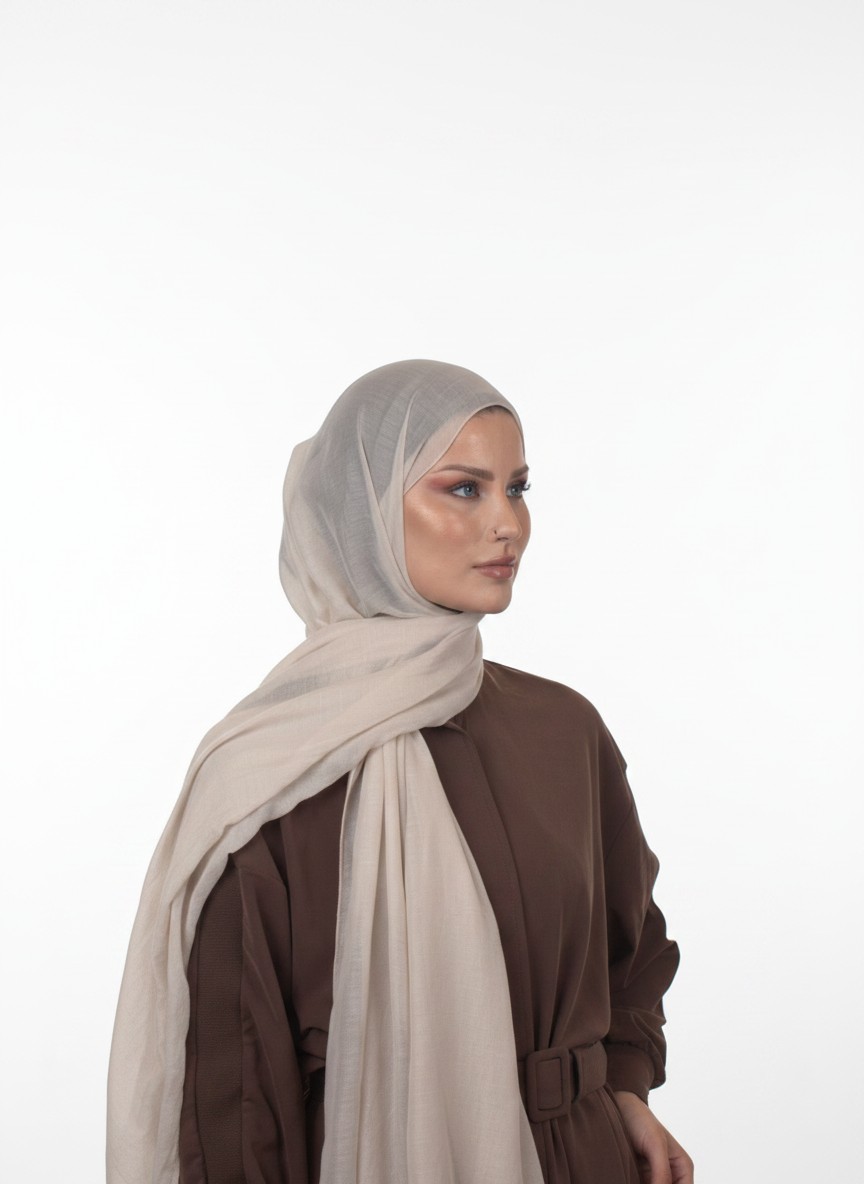 Harem Scarf Allya Şal Bej - Görsel 2