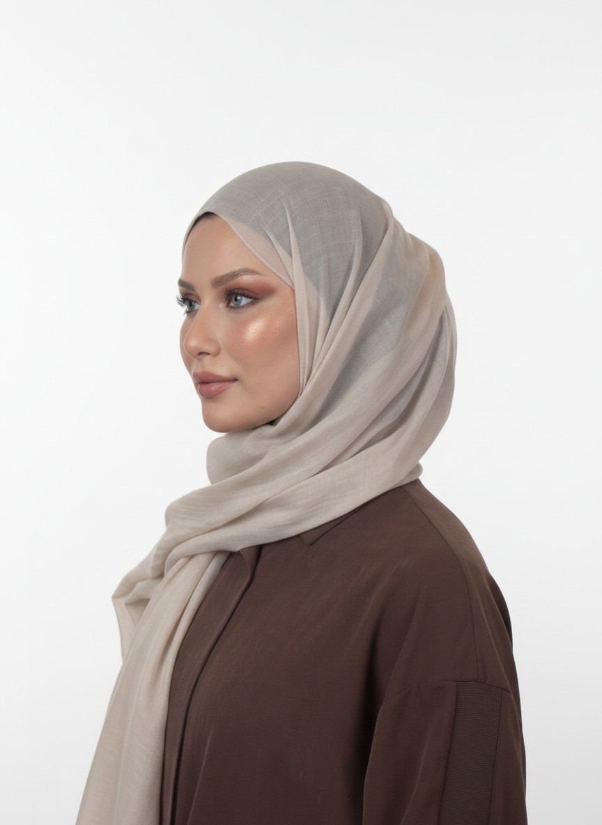 Harem Scarf Allya Şal Bej - Görsel 4
