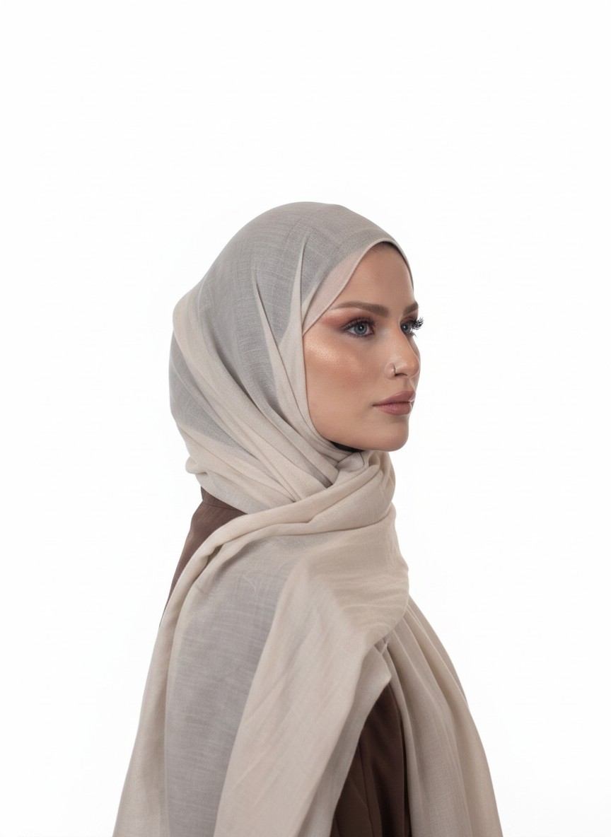 Harem Scarf Allya Şal Bej - Görsel 6