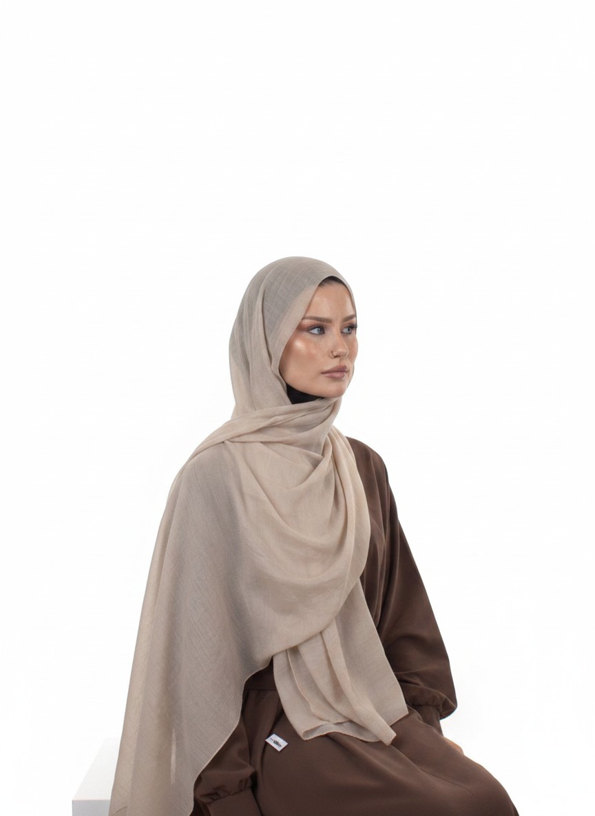 Harem Scarf Allya Şal A.Vizon - Görsel 2
