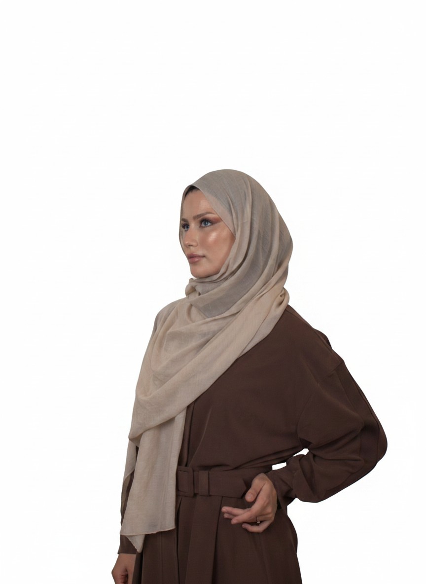 Harem Scarf Allya Şal A.Vizon - Görsel 3