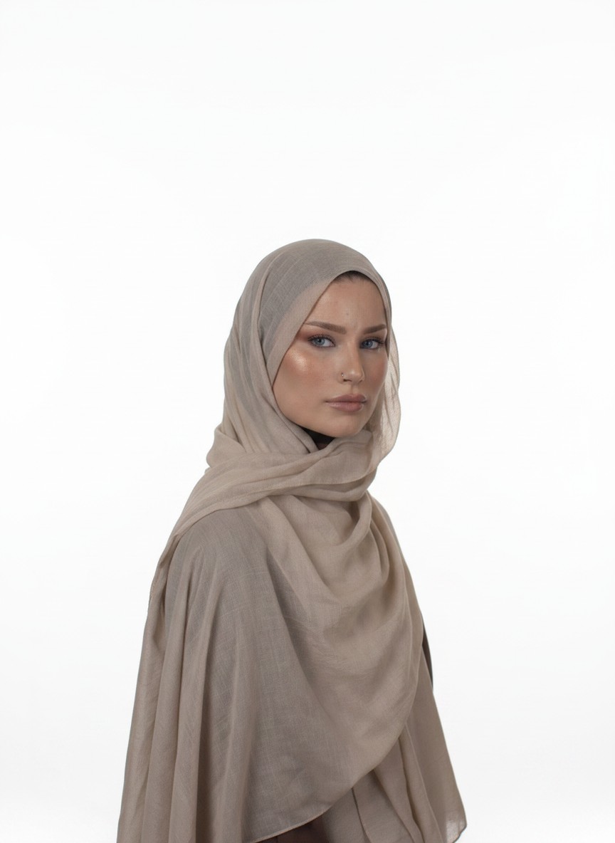 Harem Scarf Allya Şal A.Vizon - Görsel 6