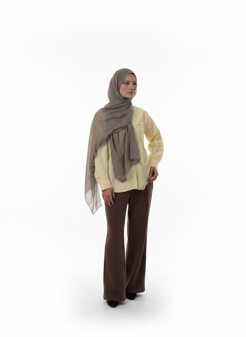Harem Scarf Allya Şal Vizon - Görsel 3