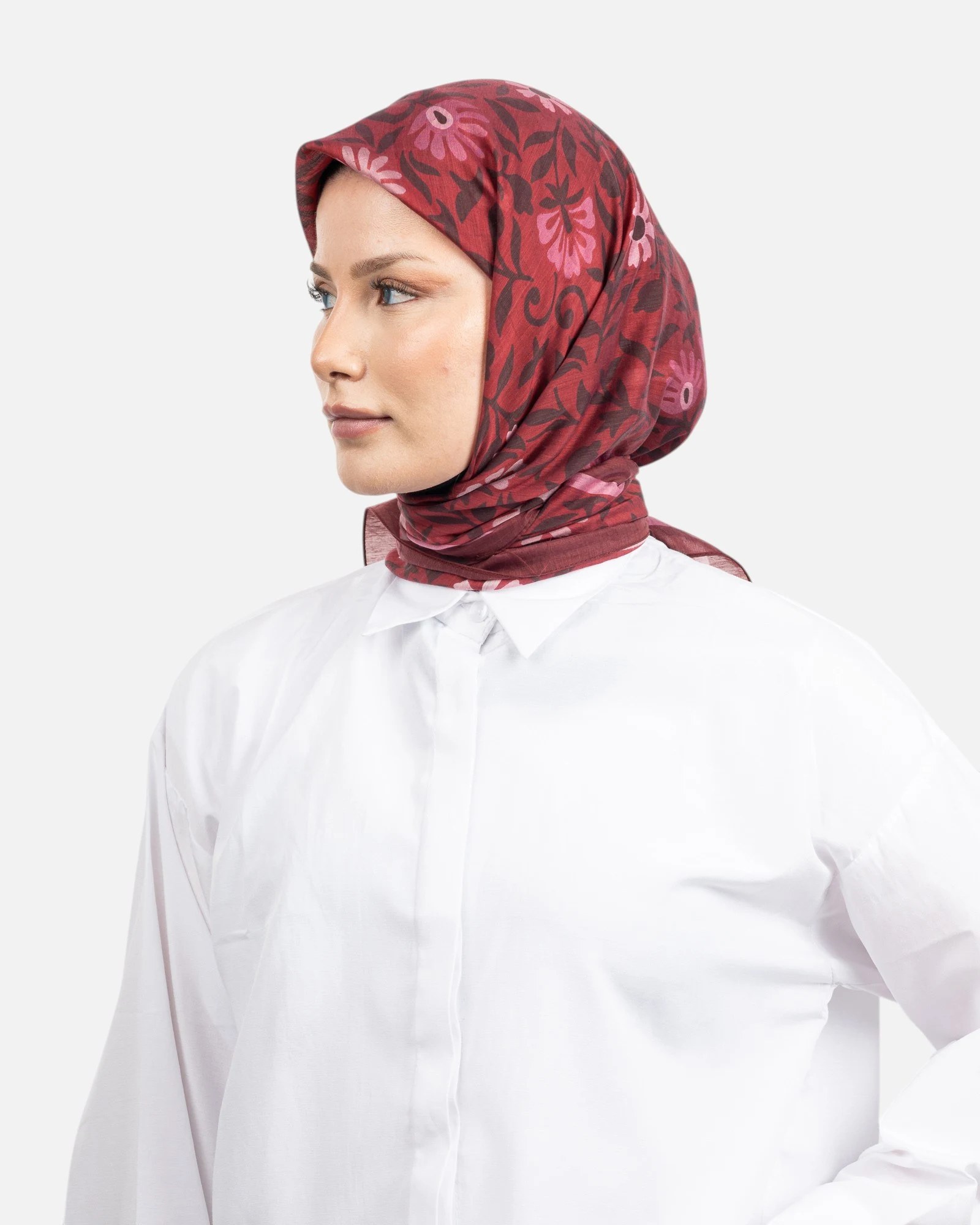 Belli Fresh Rozy Eşarp Kızılcık-01 - Görsel 4