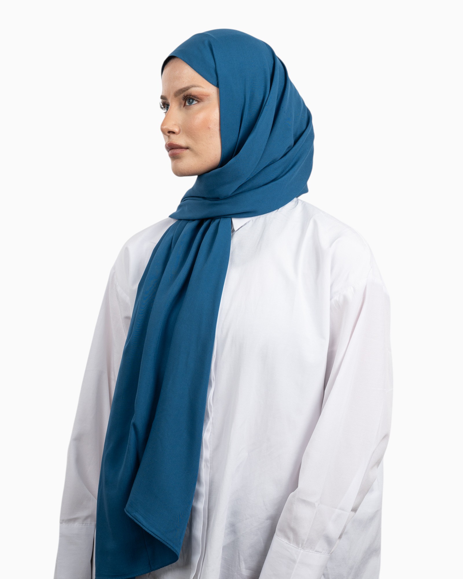 Belli Fresh Viskon Şal Mavi-6973 - Görsel 3