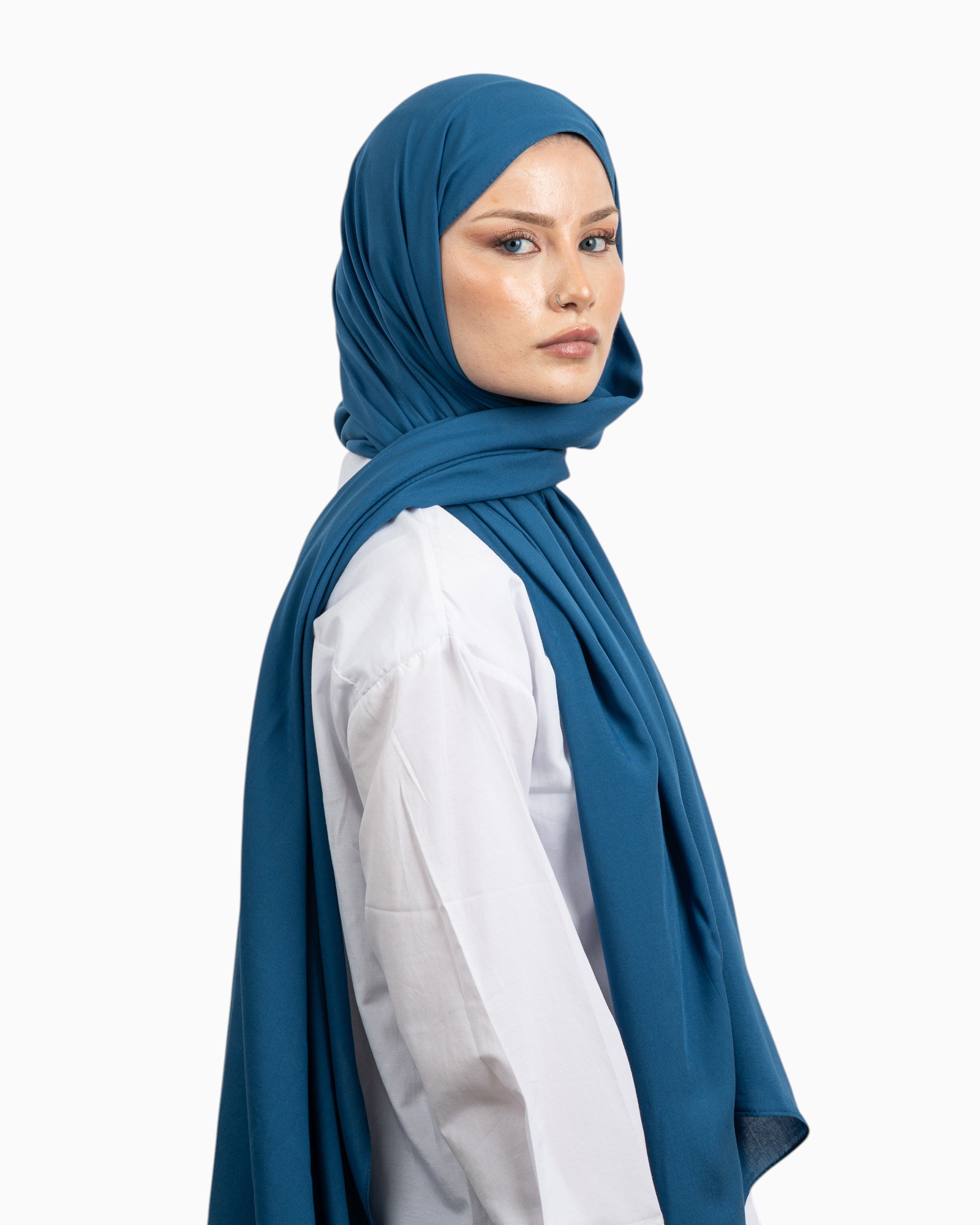 Belli Fresh Viskon Şal Mavi-6973 - Görsel 4