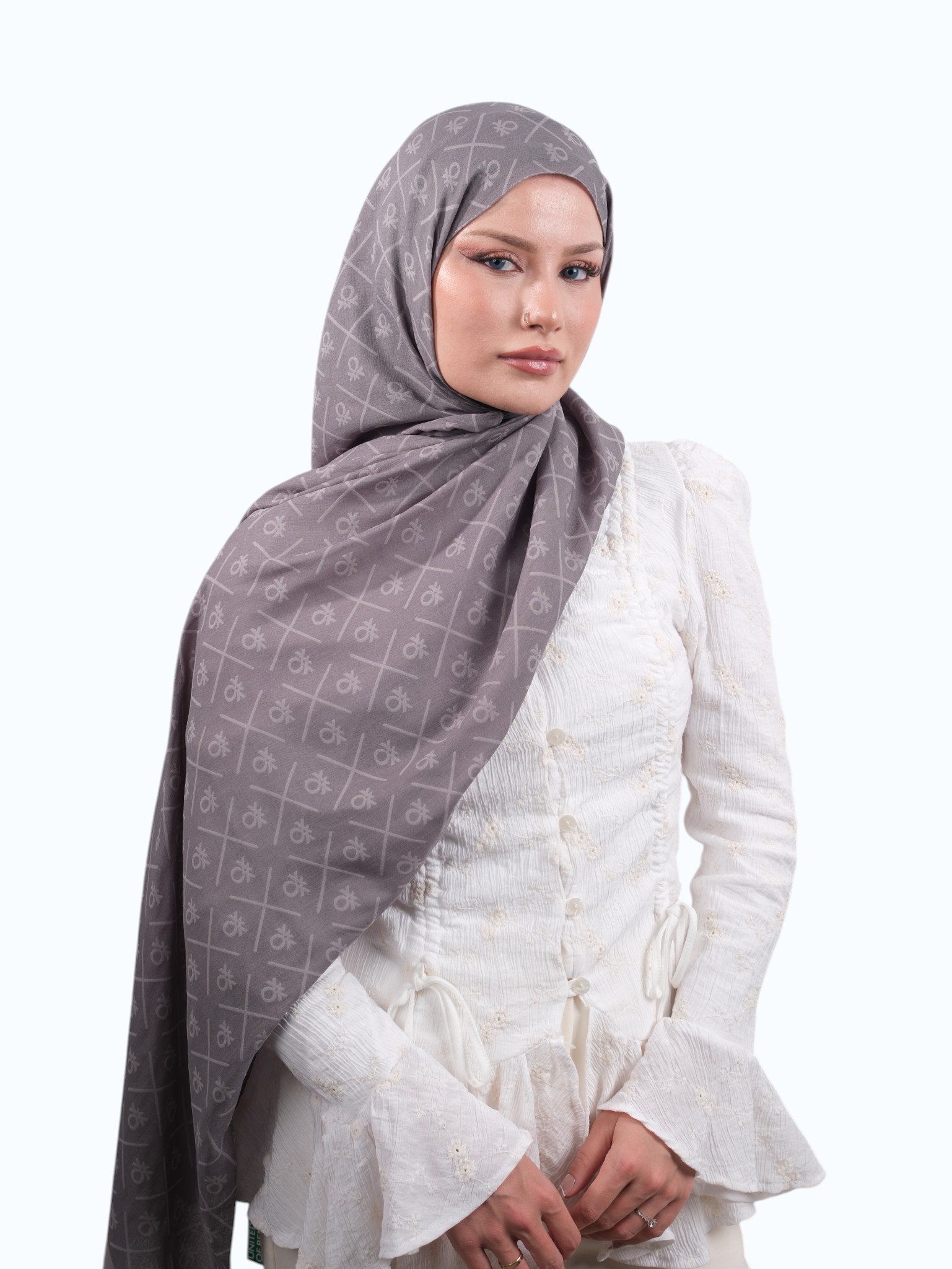 Benetton Elegante Dos Şal A.Antrasit - Görsel 2