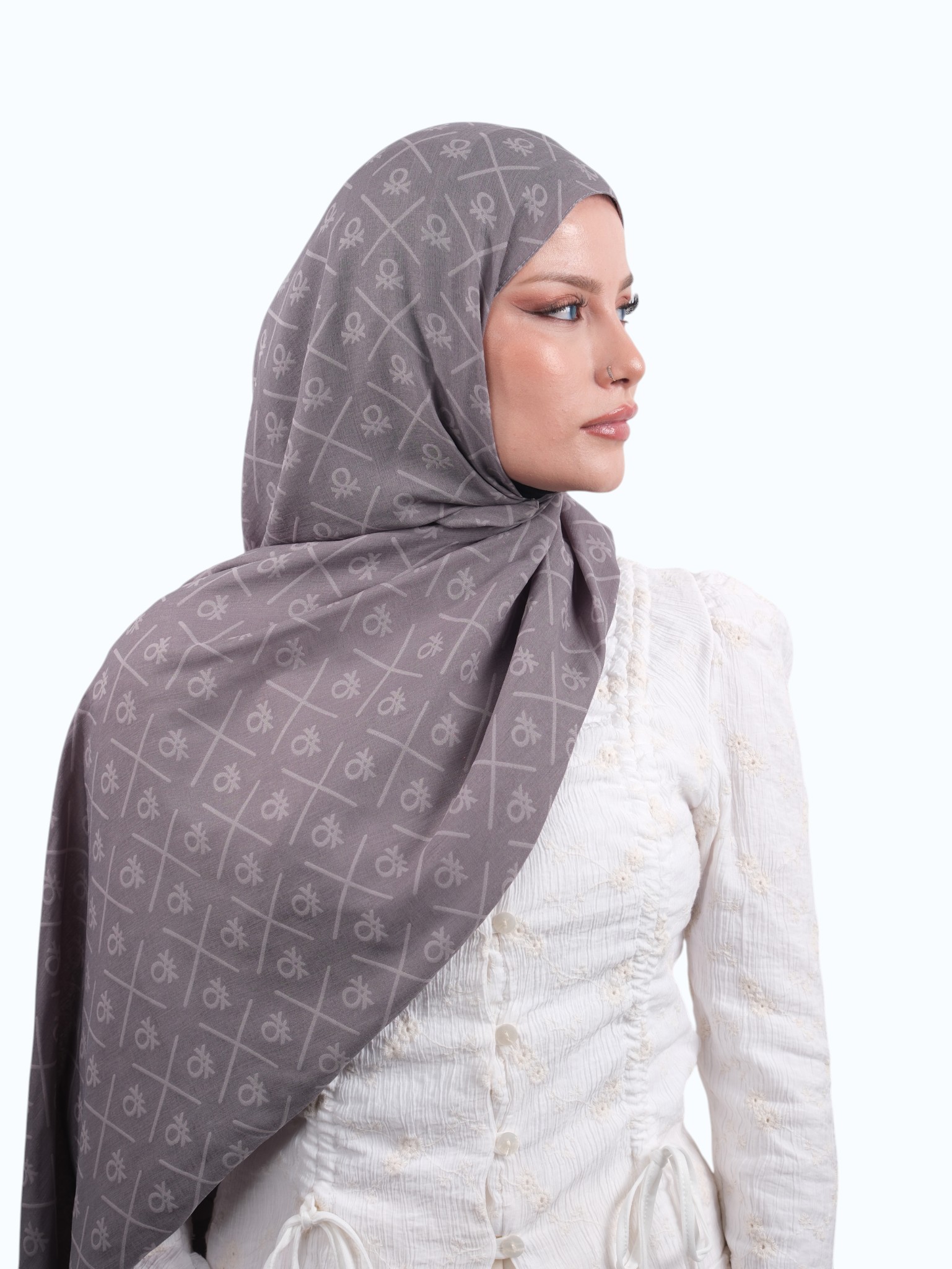 Benetton Elegante Dos Şal A.Antrasit - Görsel 3