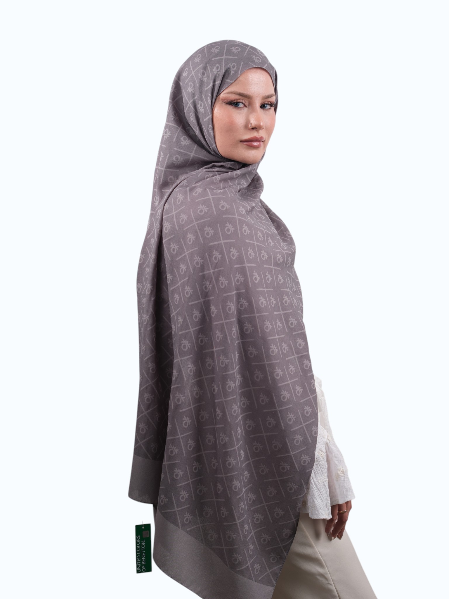 Benetton Elegante Dos Şal A.Antrasit - Görsel 5