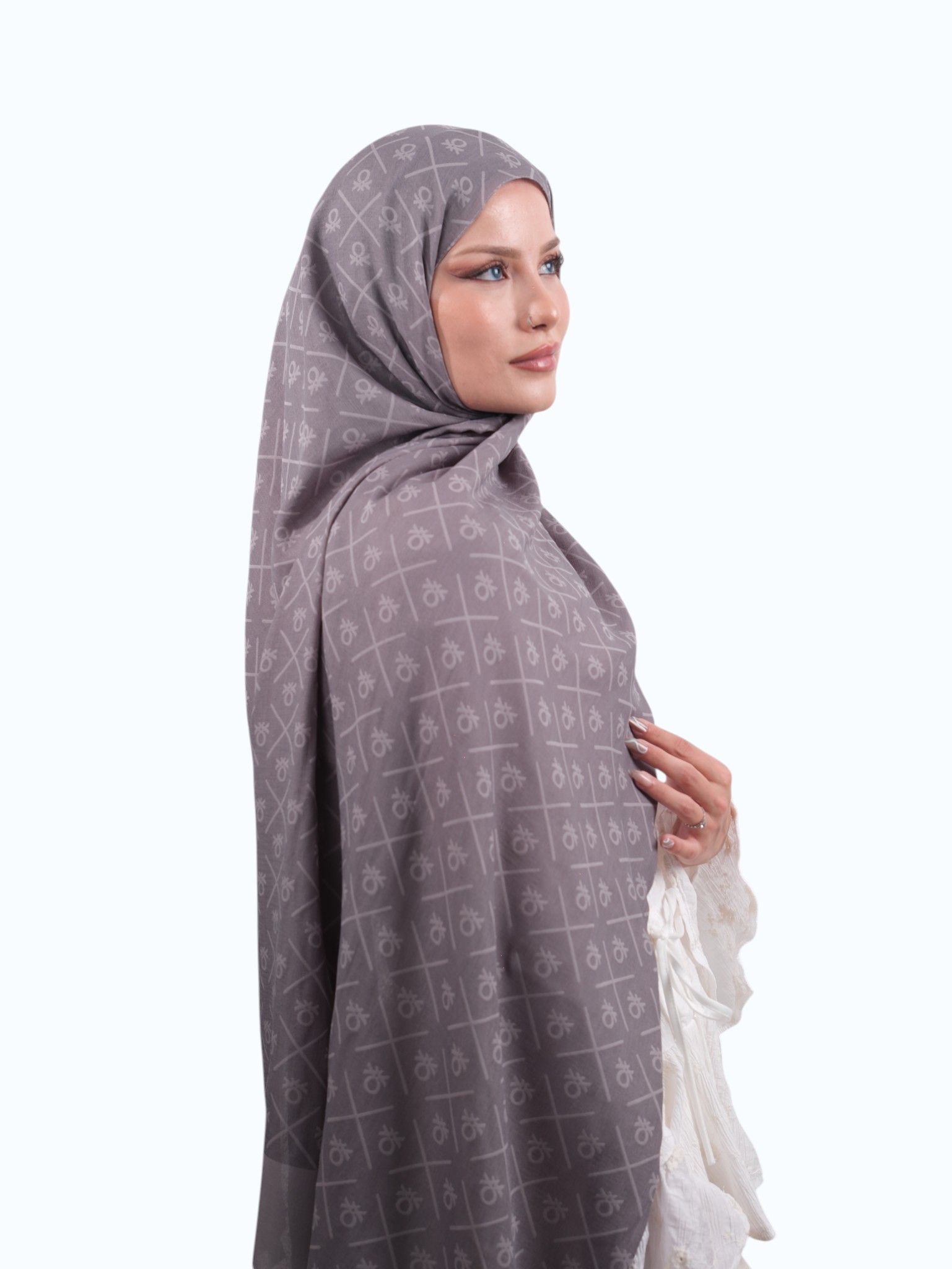 Benetton Elegante Dos Şal A.Antrasit - Görsel 6