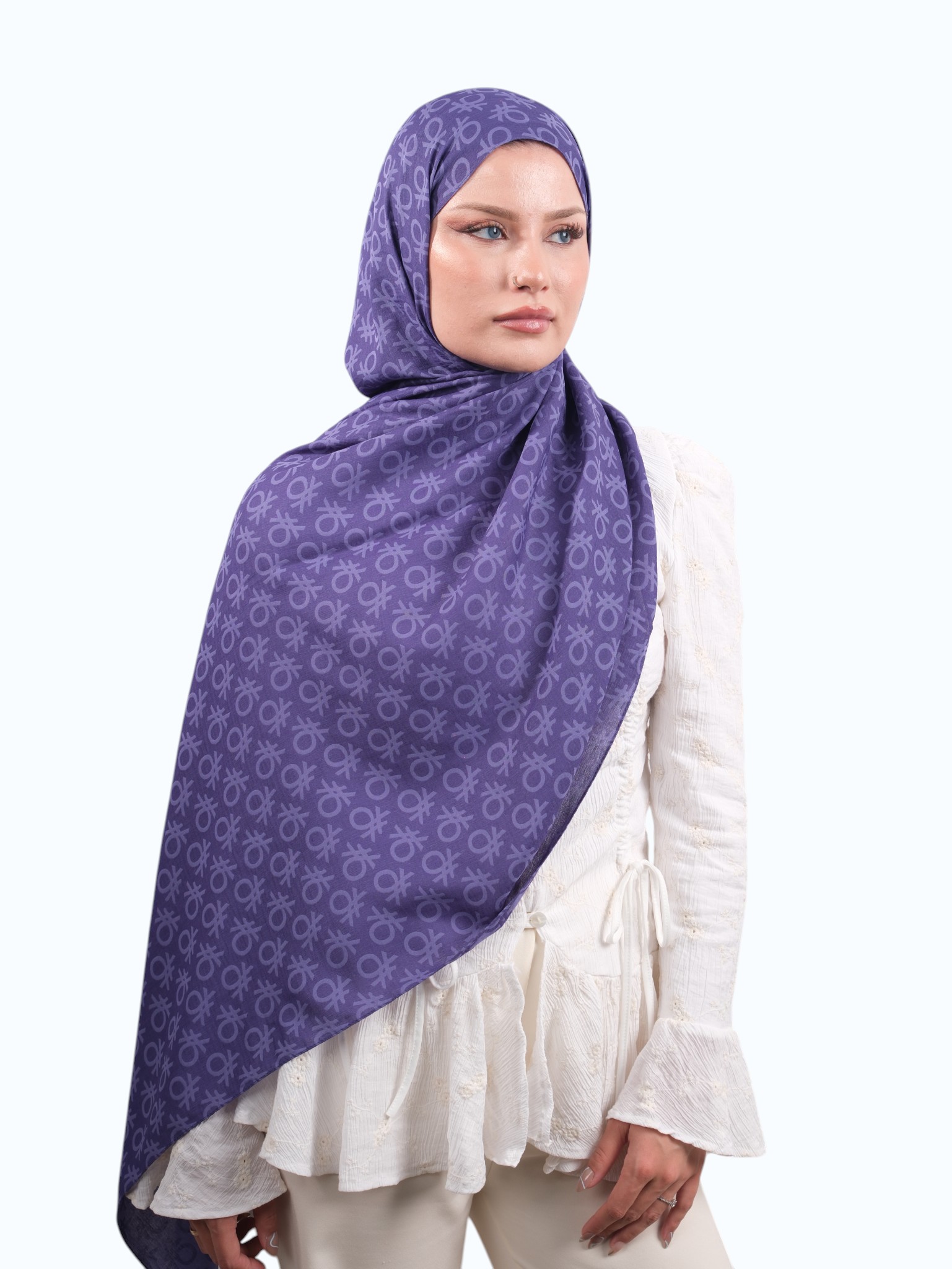 Benetton Elegante Uno Şal Mor - Görsel 2