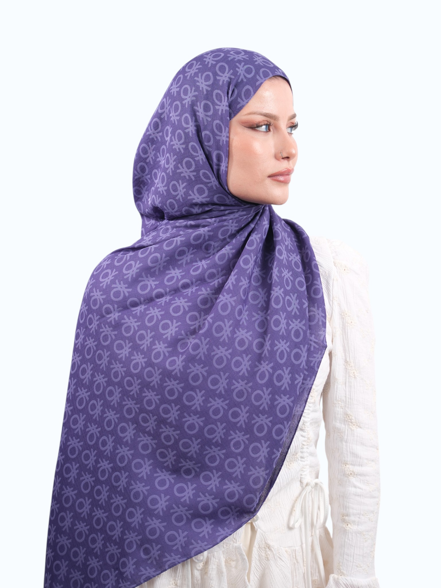 Benetton Elegante Uno Şal Mor - Görsel 3