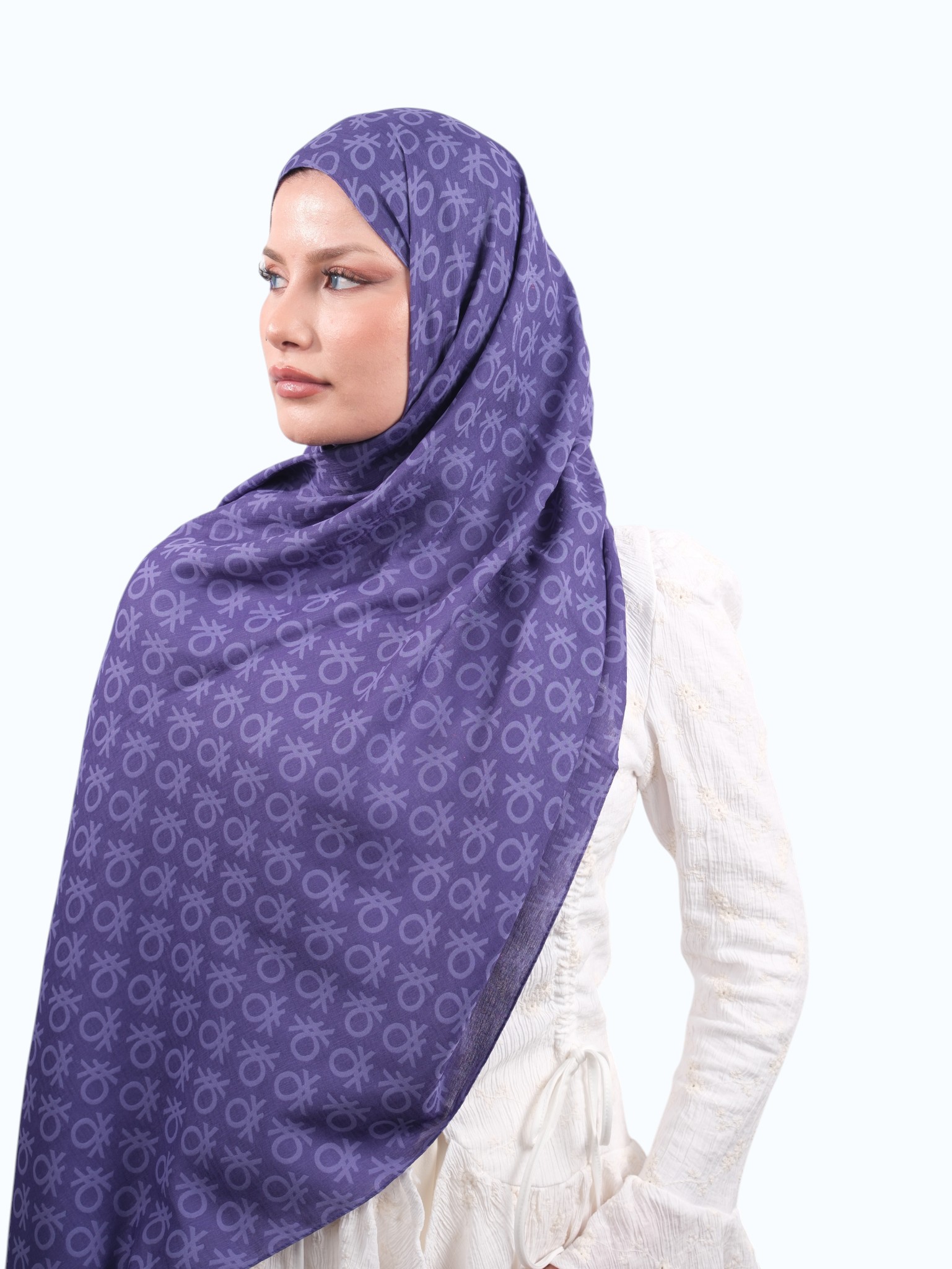 Benetton Elegante Uno Şal Mor - Görsel 4