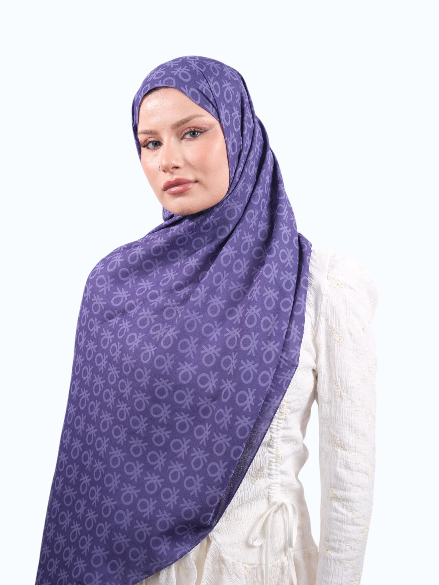 Benetton Elegante Uno Şal Mor - Görsel 5