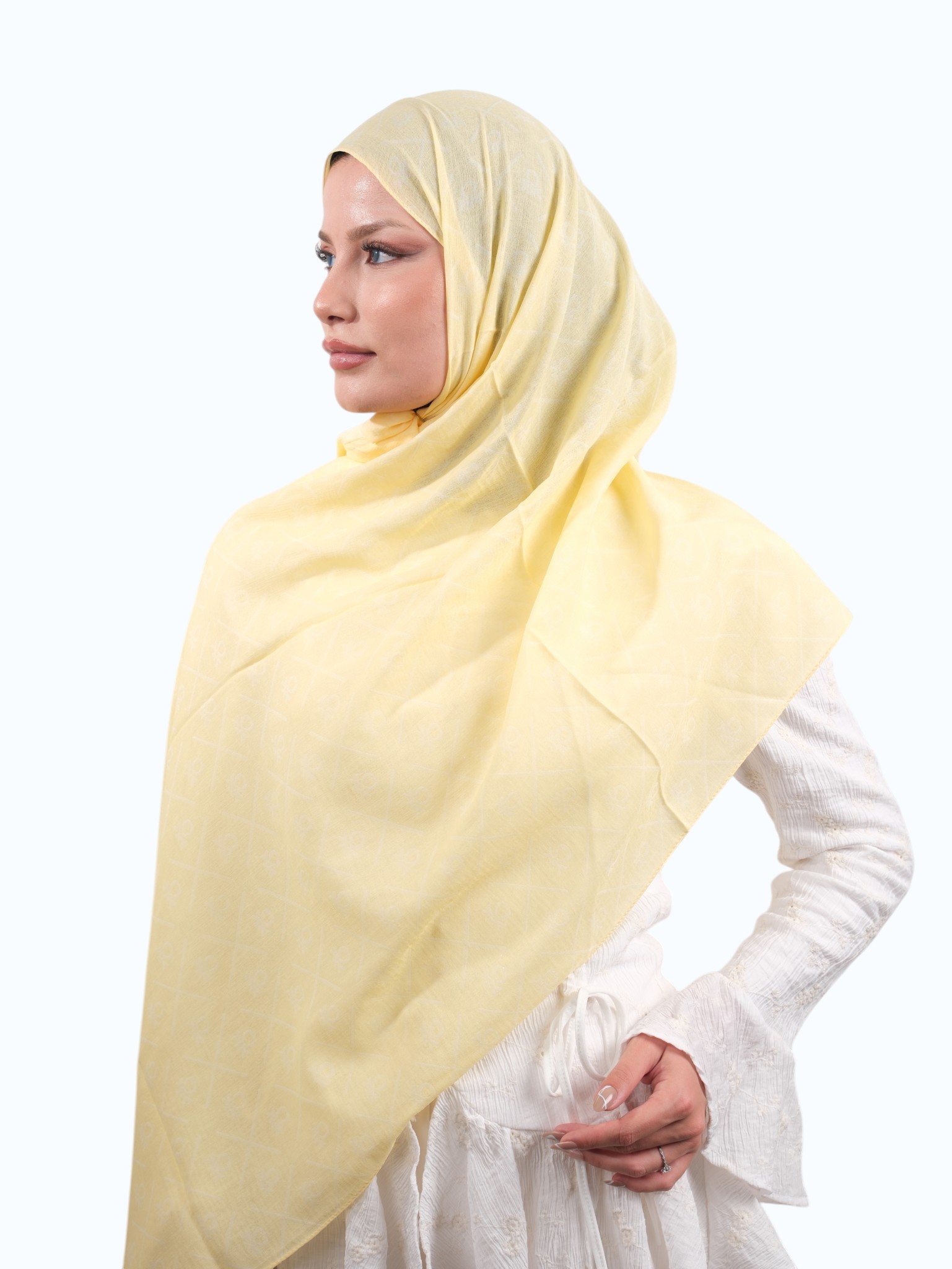 Benetton Elegante Dos Şal Franilya Sarı - Görsel 4