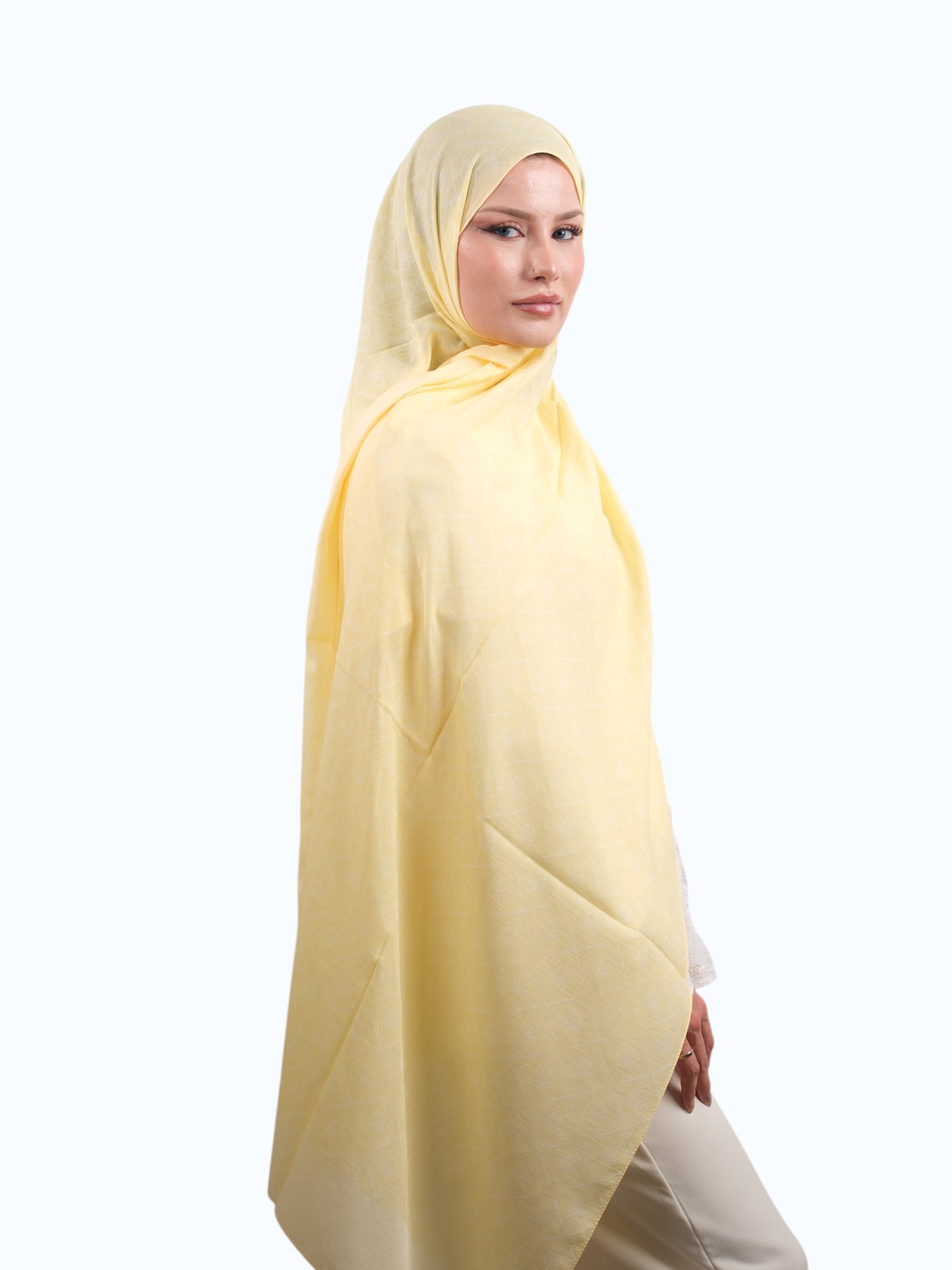 Benetton Elegante Dos Şal Franilya Sarı - Görsel 5