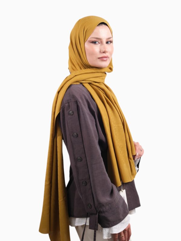 Armine Bambu Cotton Şal Hardal