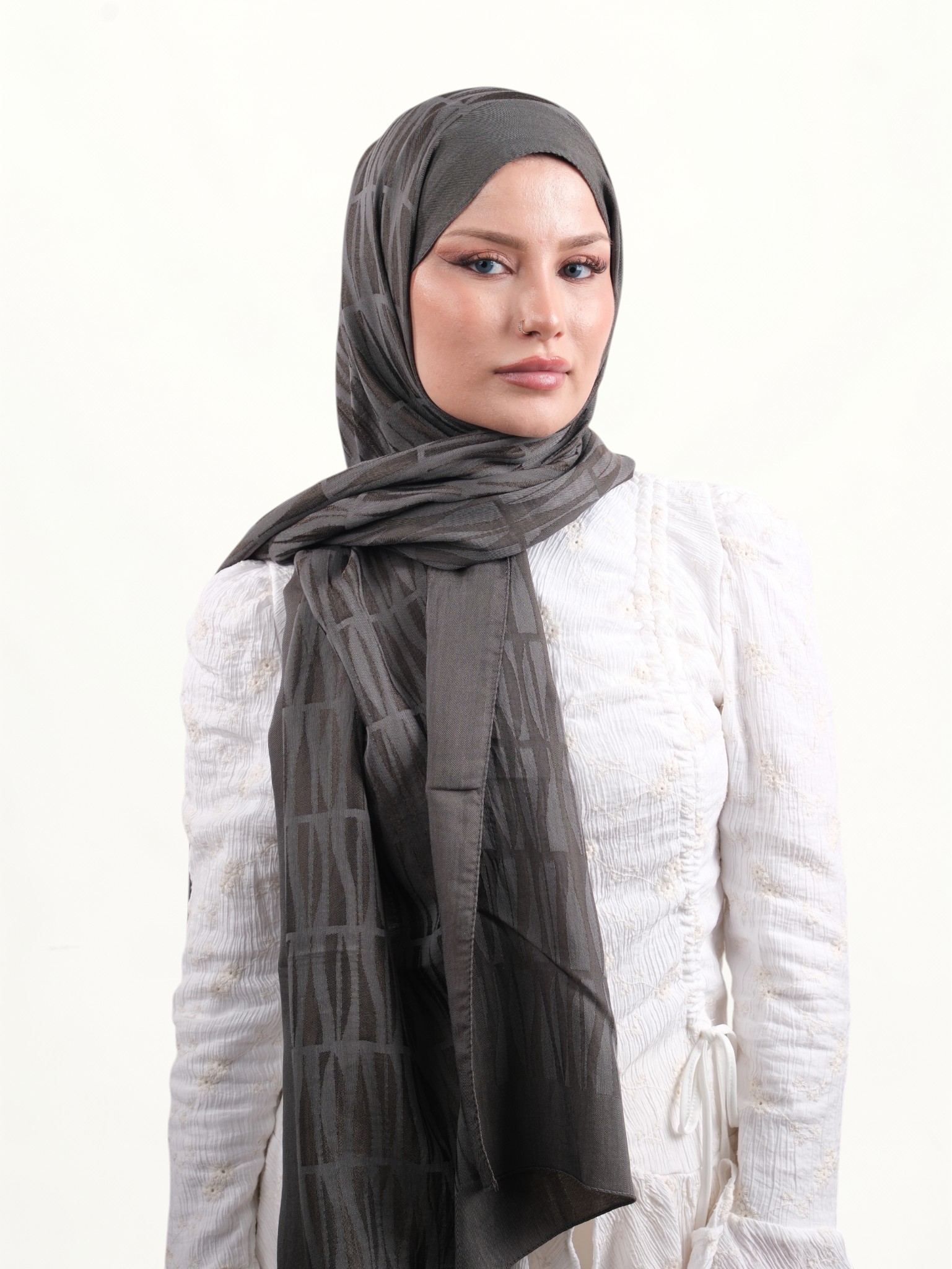 Armine Lyocell Şal Antrasit - Görsel 2