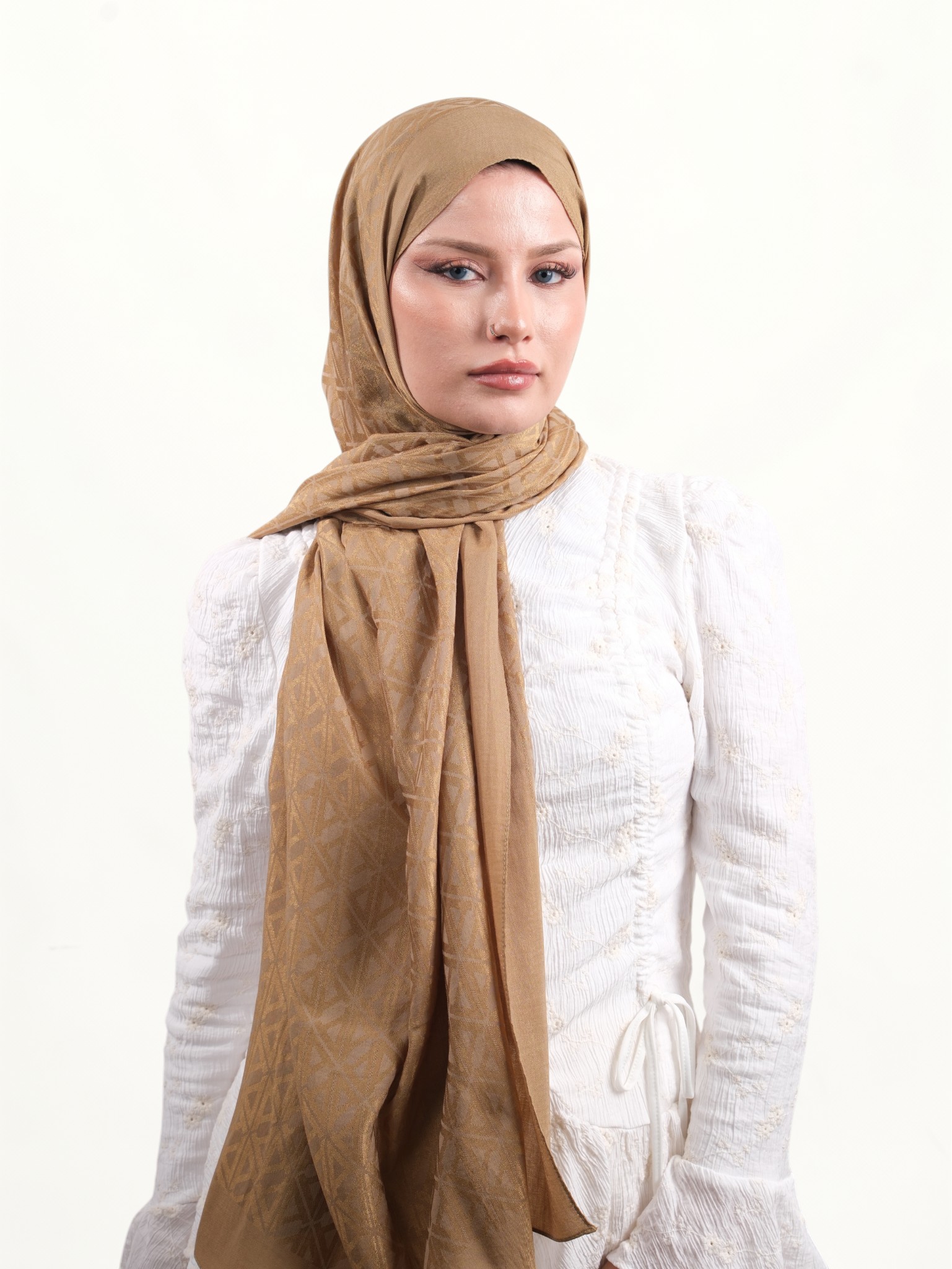 Armine Lyocell Şal Latte - Görsel 2