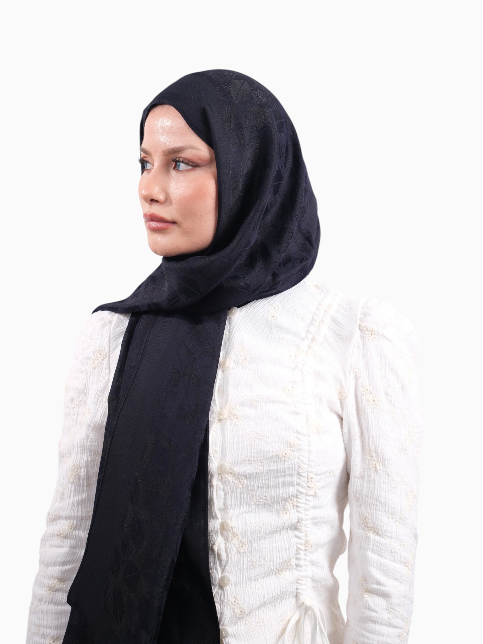 Armine Visse Şal Lacivert - Görsel 4
