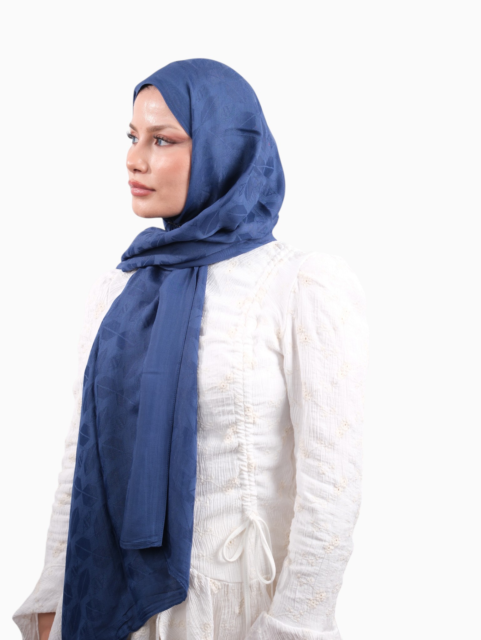 Armine Visse Şal İndigo Mavi - Görsel 4