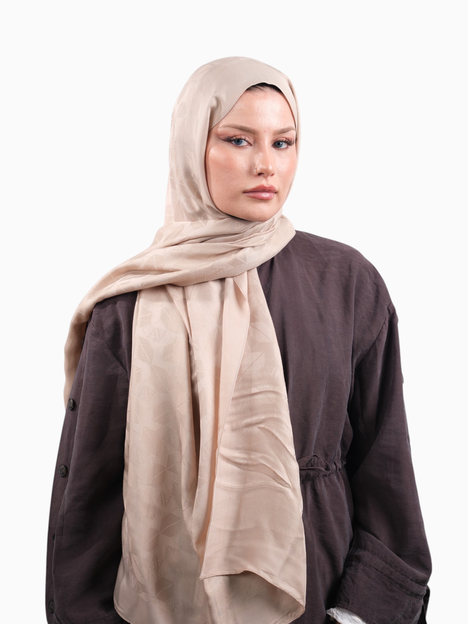 Armine Visse Şal Latte - Görsel 2
