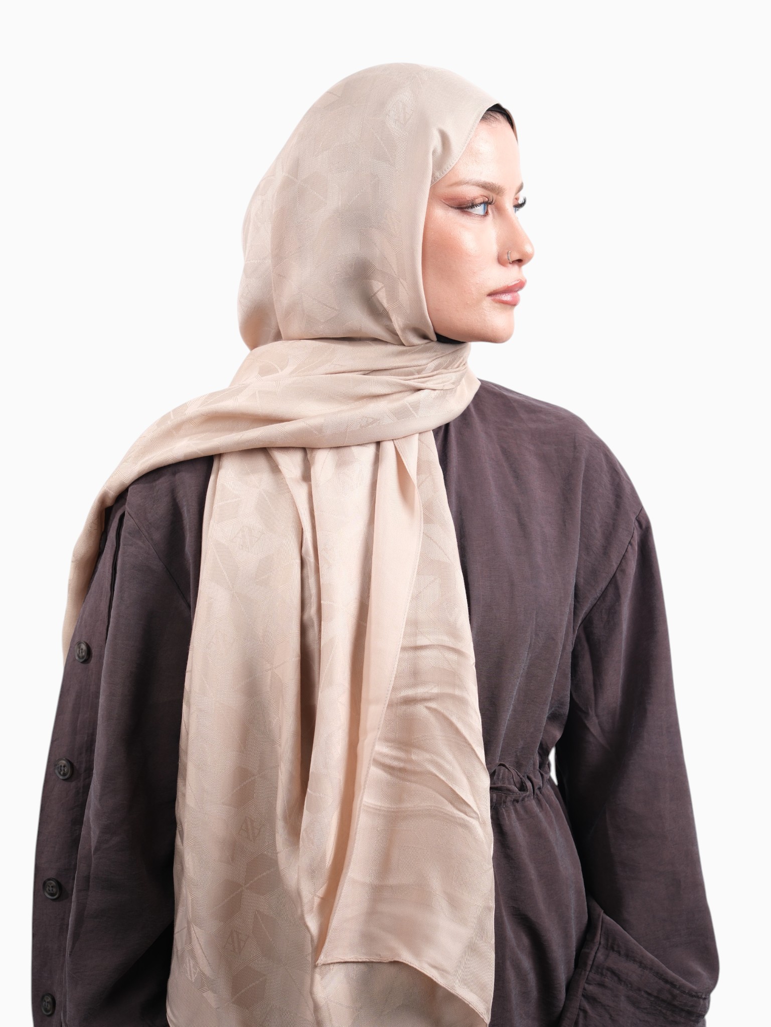 Armine Visse Şal Latte - Görsel 3
