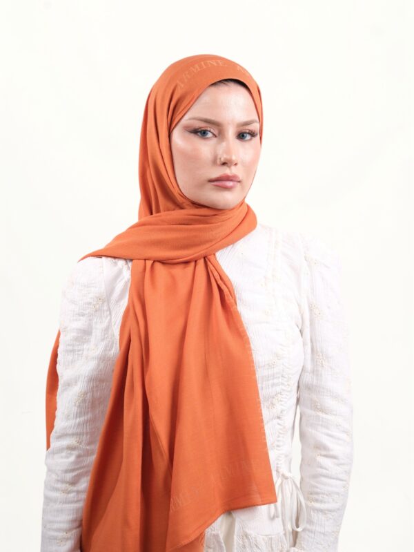 Armine İpek Pamuk Şal Orange