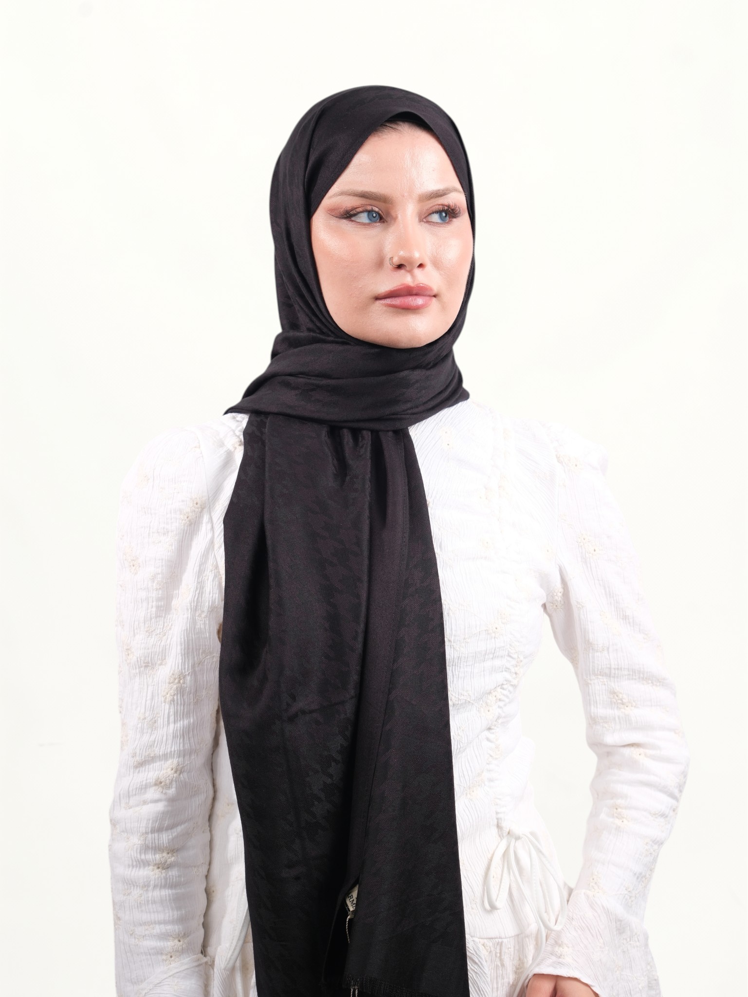Armine Viskon Şal Siyah-004 - Görsel 2